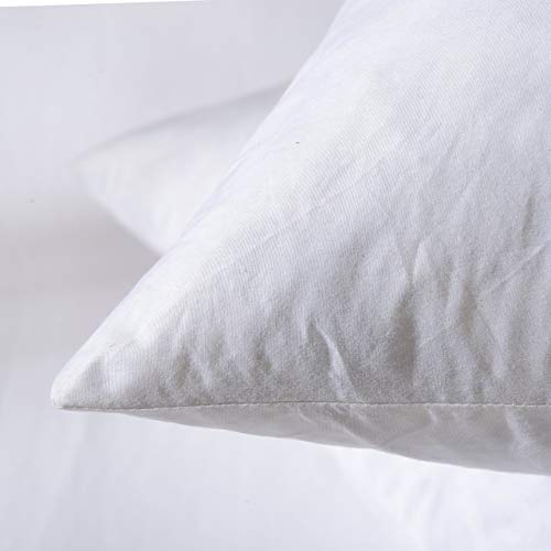 26x26 Euro Throw Pillow Inserts-Down Feather Pillow Inserts-Cotton Fabric-Set of 2-White.