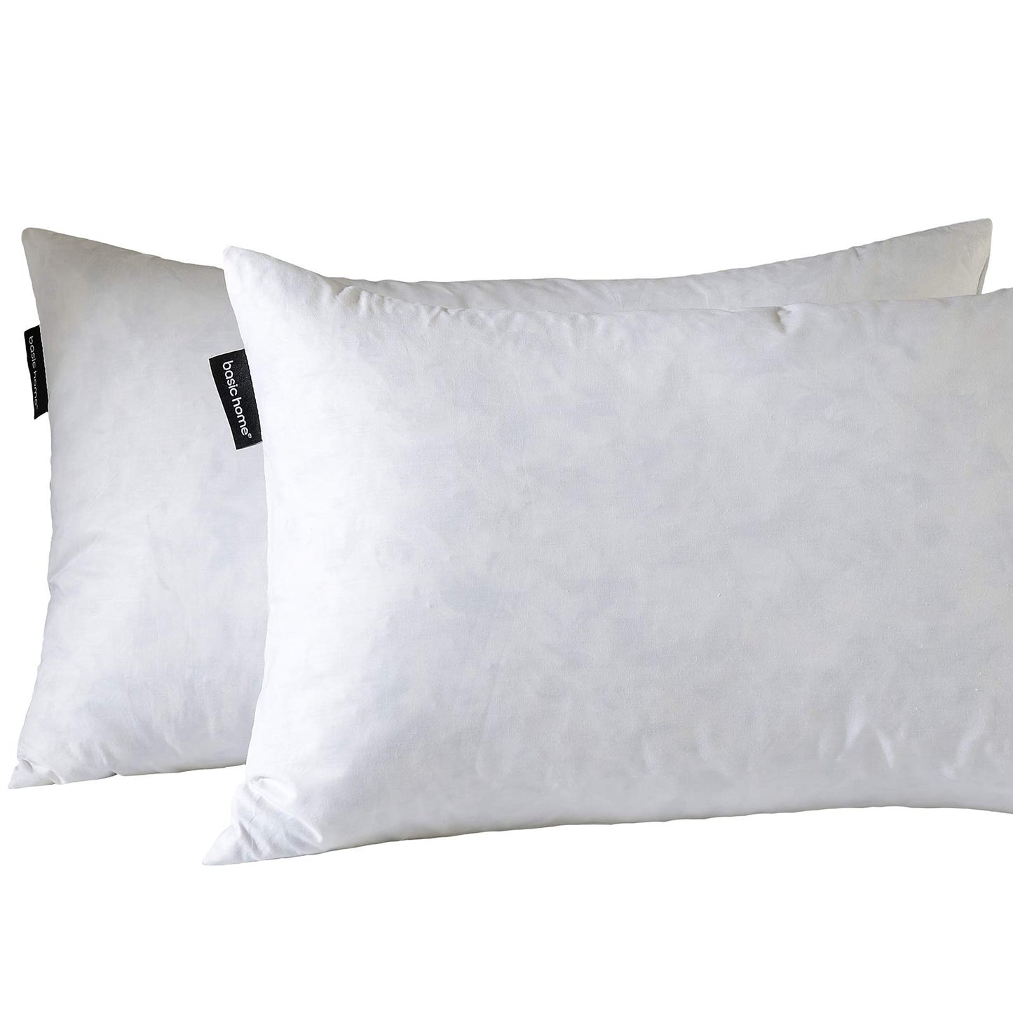 26x26 Euro Throw Pillow Inserts-Down Feather Pillow Inserts-Cotton Fabric-Set of 2-White.